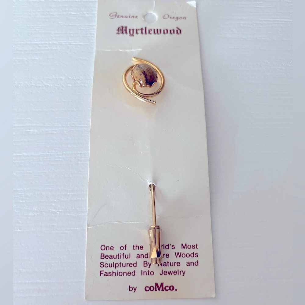 Brand New Oregon Myrtlewood Pin measures 2.25”